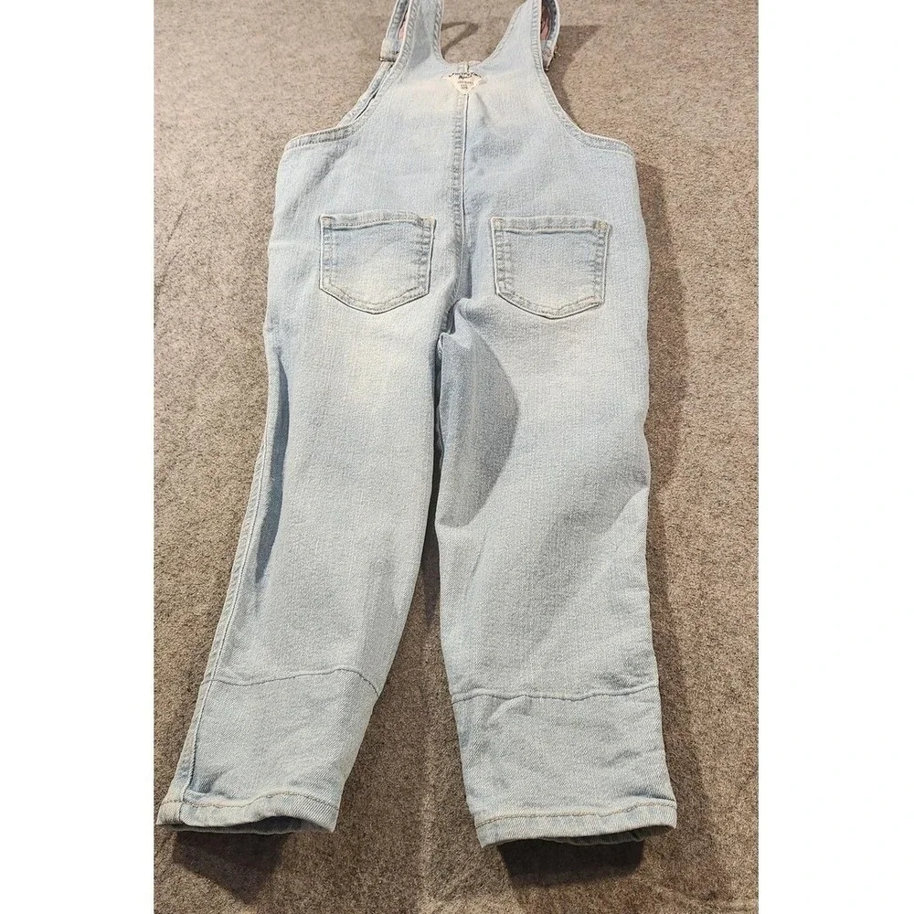 OshKosh B'gosh Overalls Girls XS Blue Denim Vestbak One Piece Light Wash‎ Bib